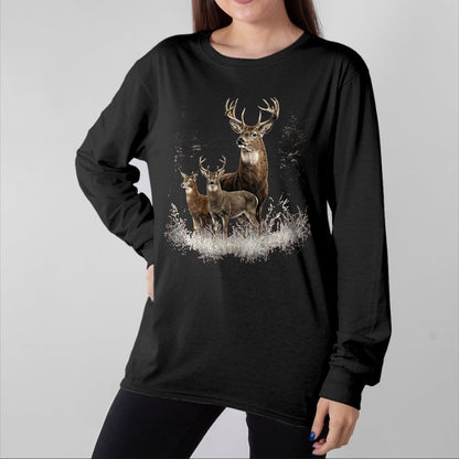 Funny Hunting Shirt, Gift For Hunting Lover Unisex T-Shirt/Hoodie/Sweatshirt HLT00 - Deer Forest Nature Lover Vintage Deer Hunting Hunter T-Shirt, Men, Black, 3X-Large