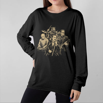 Guitar Lover Shirt, Funny Guitar UnisexT-Shirt/Hoodie/Sweatshirt HLT00 - Dracula Guitar Vampire Mummy Werewolf T-Shirt