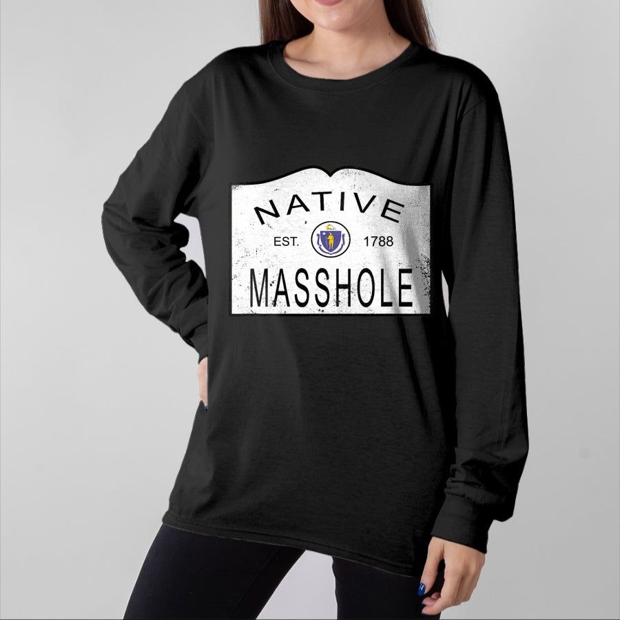 Native American T-Shirts, Vintage Native American Unisex T-Shirt/Hoodie/Sweatshirt HLT00 - Native Masshole Massachusetts MA 1788 Vintage Distressed