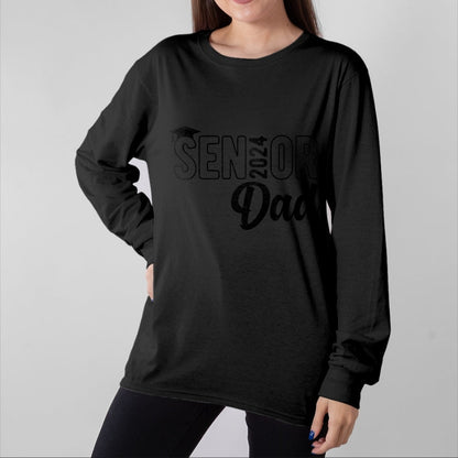 Gift for Dad Shirt, Funny Dad Unisex T-Shirt/Hoodie/Sweatshirt HLT00 – Proud Senior Dad 2024 Senior 2024 Dad Class Of 2024 Father T-Shirt