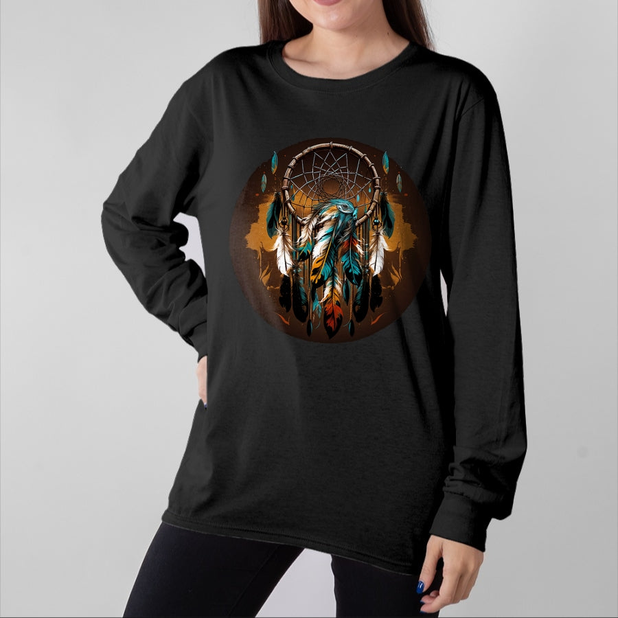 Native American T-Shirts, Vintage Native American Unisex T-Shirt/Hoodie/Sweatshirt HLT00 - Native American Dreamcatcher Indian Design