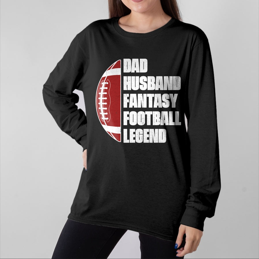 Best Wife Shirt, Wife and Husband Unisex T-Shirt/Hoodie/Sweatshirt HLT00 - Dad Husband Fantasy Football Legend League Funny Fathers Day T-Shirt