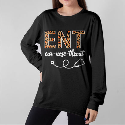 Best Doctor Shirt, Funny Doctor UnisexT-Shirt/Hoodie/Sweatshirt HLT00 - Otolaryngology Otolaryngologist Leopard Ear Nose Throat ENT T-Shirt