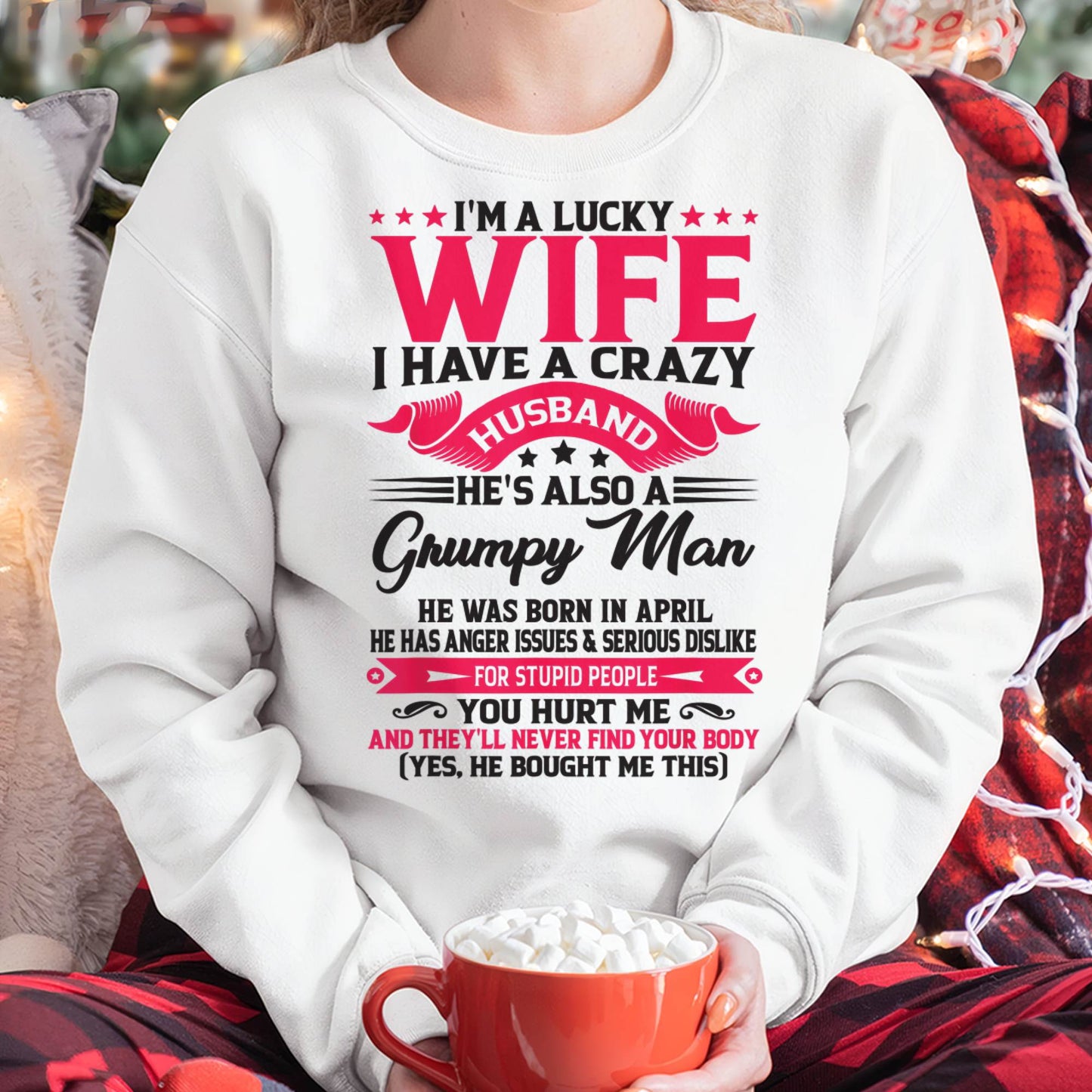 APRIL - TO MY WIFE - I'M A LUCKY WIFE - GIFT FROM HUSBAND - CCDI04 (SKU10-136-04)