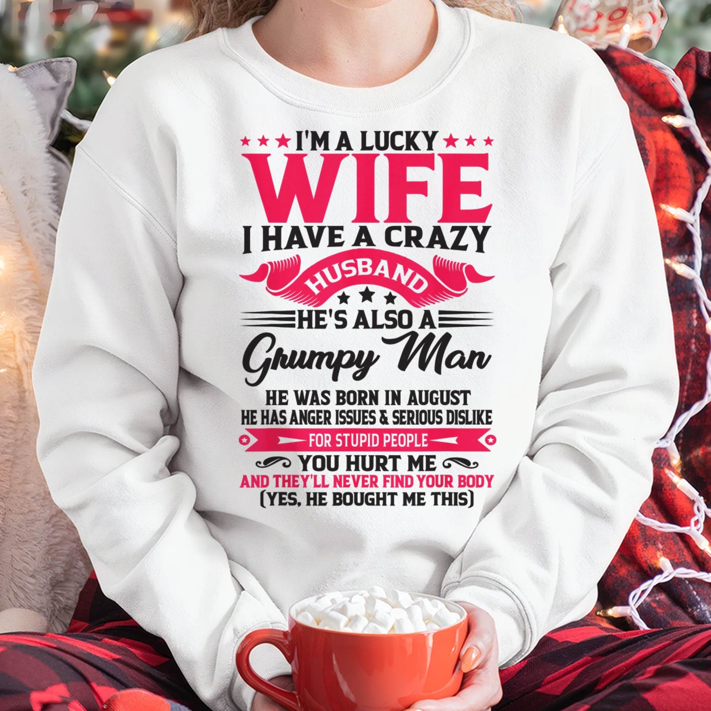 AUGUST - TO MY WIFE - I'M A LUCKY WIFE - GIFT FROM HUSBAND - CCDI08 (SKU10-136-08)