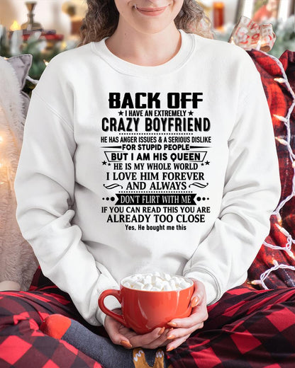 Back Off I Have An Extremely Crazy Boyfriend - - Gift For Wife From Husband - CCDI00 (SKUT-BACKOFF-00)