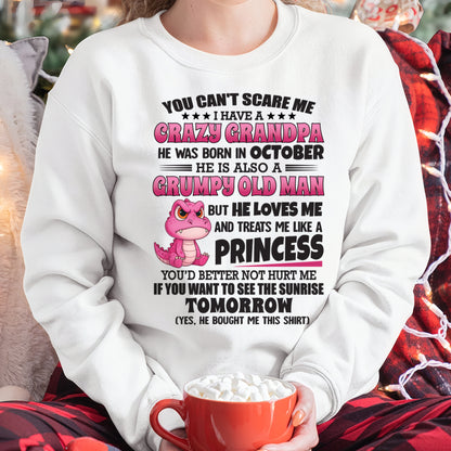 OCTOBER - YOU CAN’T SCARE ME, I HAVE A CRAZY GRANDPA - TO GRANDDAUGHTER FROM GRANDPA ccdi10 (SKU09-105-10)