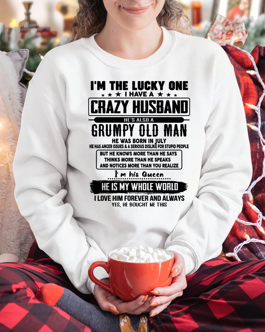 July - I am Lucky One I Have A Crazy Husband - Gift for Wife From Husband - CCDI07 (SKUT-LUCKYONE-07)