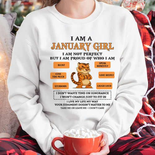 "I AM A JANUARY GIRL" - Birthday Gift For January Girls - FMA ccdi01 (SKU26T-01-62-01)