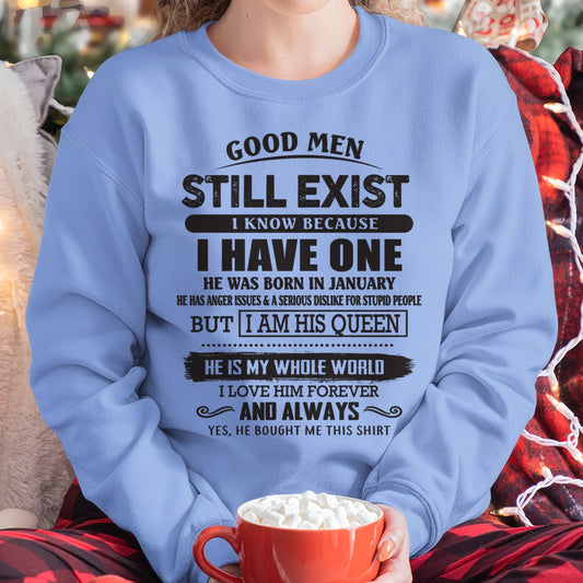 January - Good Men Still Exist - Perfect Gift For Your Girlfriend, Wife From Husband / Man - ccdi01 (SKU07-166-01)