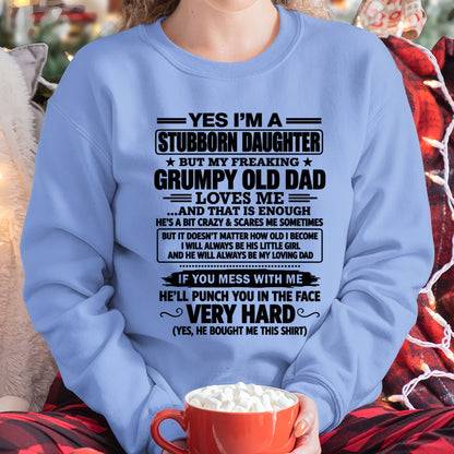 Stubborn Daughter T-Shirt – Funny Birthday Gift From Dad - ccdi00 (SKU2609-217-00)