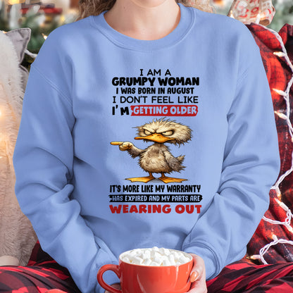 ccdi08 - Funny Grumpy Woman Shirt Born in August – Birthday Gift Idea - FMA (SKU2602-175-08)
