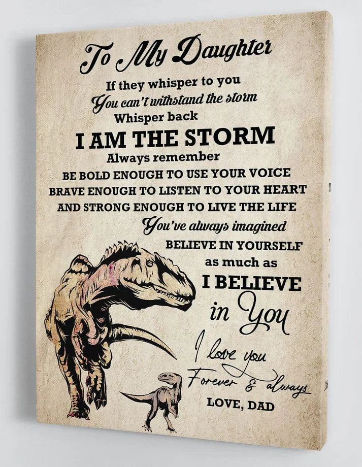 To My Daughter From Dad Canvas
