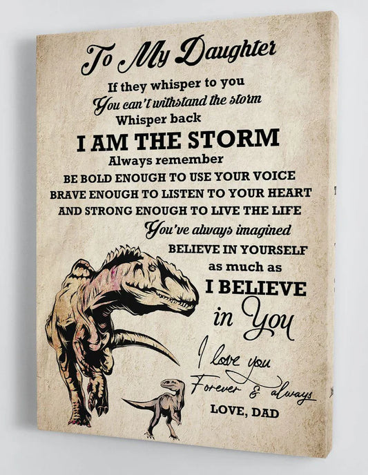 To My Daughter From Dad Canvas