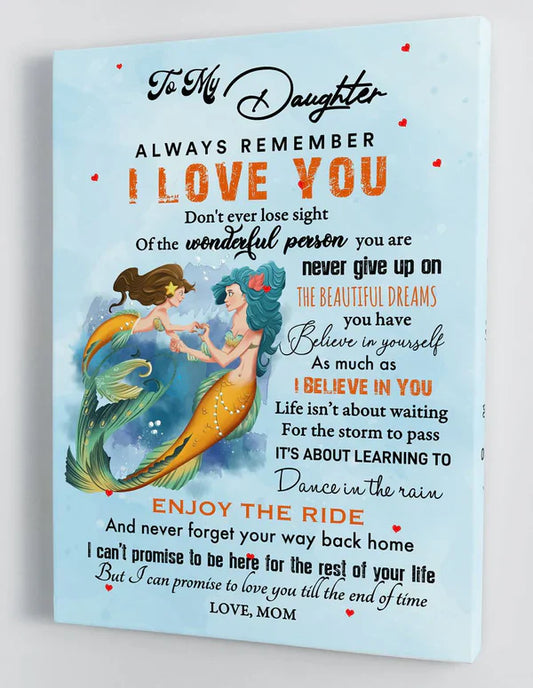 To My Daughter From Mom Canvas