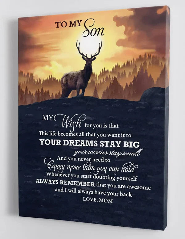 To My Son From Mom Canvas