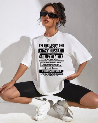 May - I am Lucky One I Have A Crazy Husband - Gift for Wife From Husband - CCDI05 (SKUT-LUCKYONE-05)