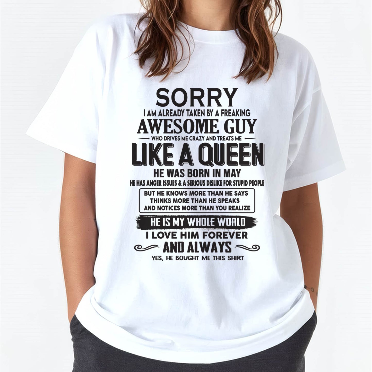 May - Sorry I am already taken by a freaking awesome guy - Gift for Wife From Husband - CCDI05 (SKU08-25-05)