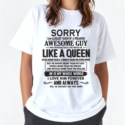 Sorry I am already taken by a freaking awesome guy - Gift for Wife From Husband - CCDI00 (SKU08-25-00)