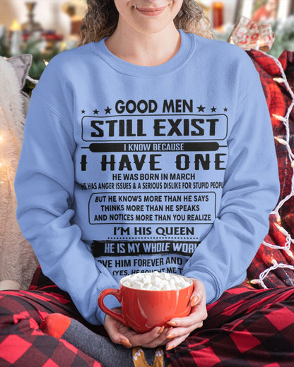 March - Good men Still Exist - gift for your girlfriend, wife from Husband - NGHL03 (SKU-GM-03)