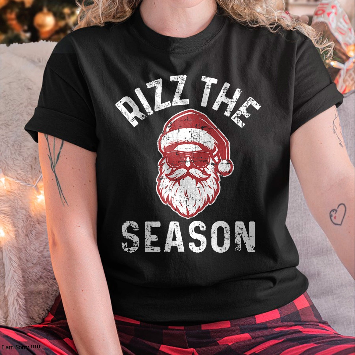 Christmas Shirts for Family, Funny christmas shirts, Christmas Unisex T-Shirt/Hoodie/Sweatshirt HLT00 - Rizz The Season Funny Christmas Rizzmas Santa Claus Rizzler T-Shirt