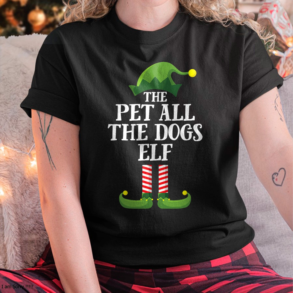 Christmas Shirts for Family, Funny christmas shirts, Christmas Unisex T-Shirt/Hoodie/Sweatshirt HLT00 - Pet All The Dogs Elf Matching Family Group Christmas Pajama T-Shirt