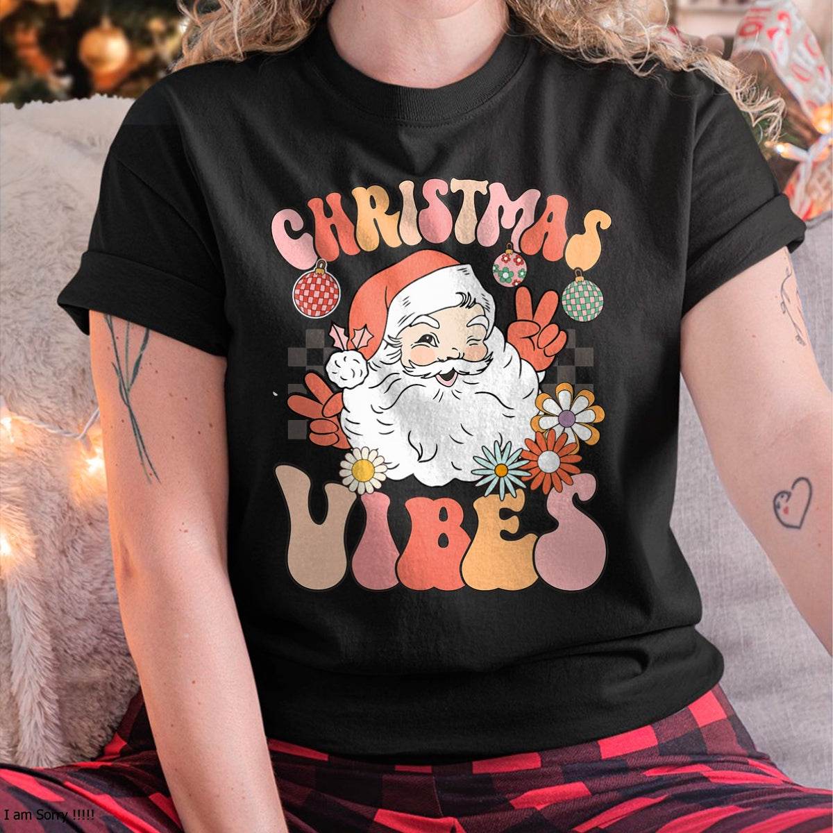 Christmas Shirts for Family, Funny christmas shirts, Christmas Unisex T-Shirt/Hoodie/Sweatshirt HLT00 - Vintage Groovy Santa Claus Christmas Vibes Womens Kids Girls T-Shirt