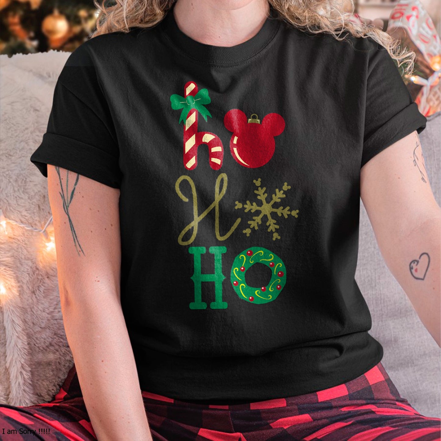 Disney Mickey Icon Ho Ho Ho Holiday T-Shirt Men Women (SKU-MRCM-14) FMA