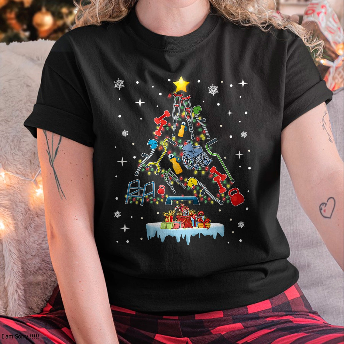 Christmas Shirts for Family, Funny christmas shirts, Christmas Unisex T-Shirt/Hoodie/Sweatshirt HLT00 - Physical Therapy Christmas PT Therapist Christmas Tree xmas T-Shirt
