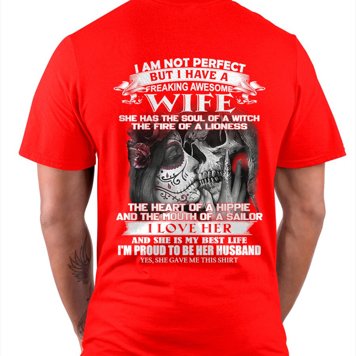 I Am Not Perfect But I Have A Freaking Awesome Wife - Gift For Husband From Wife - CCDI00 (SKU06-31-00)