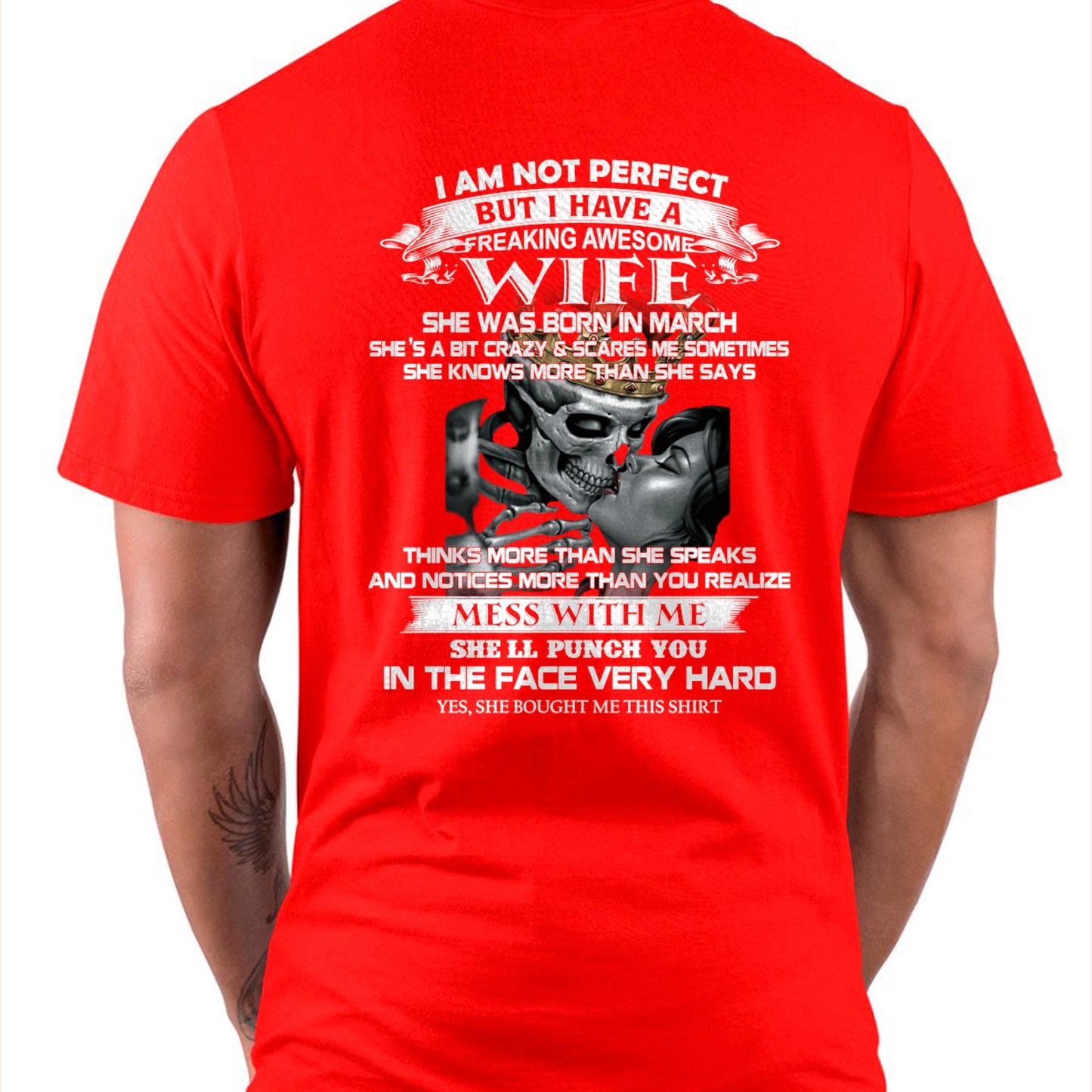 March - I Am Not Perfect But I Have A Freaking Awesome Wife - Gift For Husband From Wife - CCDI03 (SKU06-34-03)