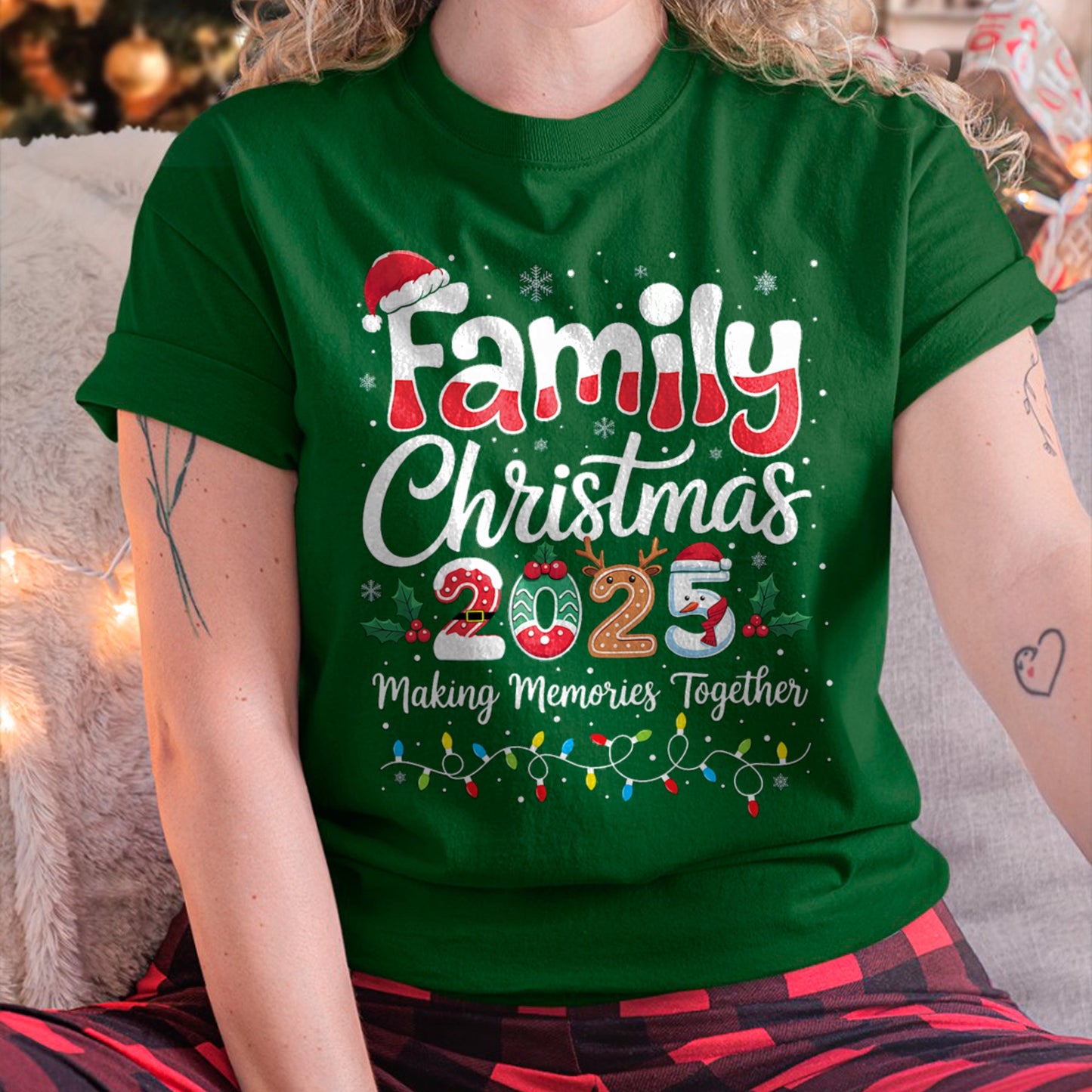 Family Christmas 2025 Matching Outfit Xmas Squad Santa T-Shirt Men Women(SKU-MRCM-6) FMA male