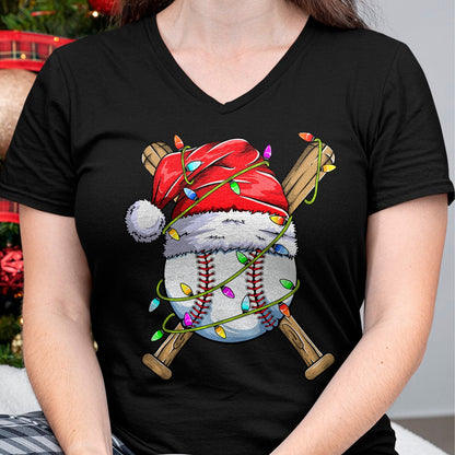 Christmas Shirts for Family, Funny christmas shirts, Christmas Unisex T-Shirt/Hoodie/Sweatshirt HLT00 - Santa Sports Design For Men Boys Christmas Baseball Player T-Shirt