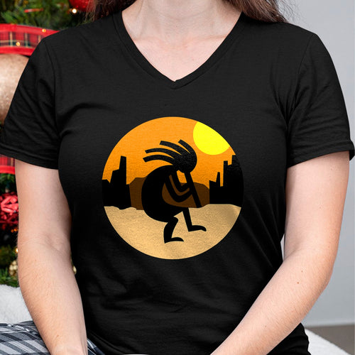 Native American T-Shirts, Vintage Native American Unisex T-Shirt/Hoodie/Sweatshirt HLT00 - Kokopelli Native American Sunset T-Shirt T-Shirt