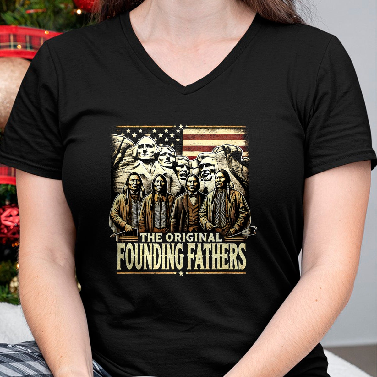 Native American T-Shirts, Vintage Native American Unisex T-Shirt/Hoodie/Sweatshirt HLT00 - The Original Founding Fathers Native American Indian Day T-Shirt