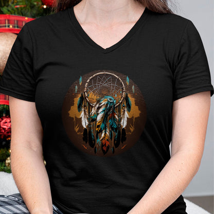 Native American T-Shirts, Vintage Native American Unisex T-Shirt/Hoodie/Sweatshirt HLT00 - Native American Dreamcatcher Indian Design Long Sleeve T-Shirt (1)