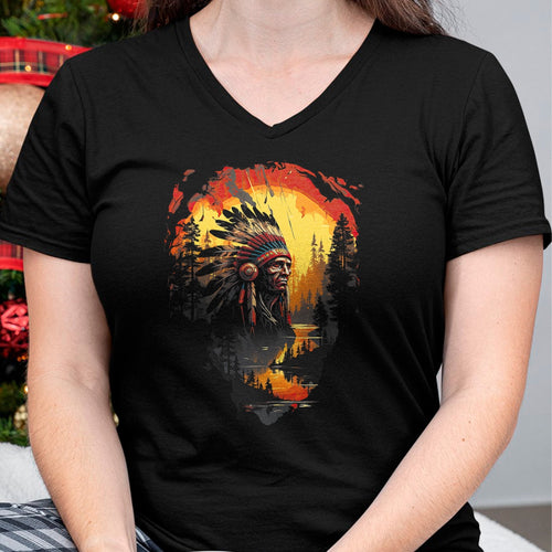 Native American T-Shirts, Vintage Native American Unisex T-Shirt/Hoodie/Sweatshirt HLT00 - Native American Heritage Chief T-Shirt (3)