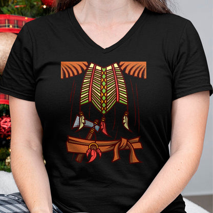 Native American T-Shirts, Vintage Native American Unisex T-Shirt/Hoodie/Sweatshirt HLT00 - Funny Native American Halloween Indian Simple Easy Costume T-Shirt (1)