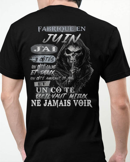 Fabriqué en Juin – J’ai 3 Côtés | T-Shirt Homme Caractère Fort - male fr06 / CCDI06 (SKU26T-01174-06)