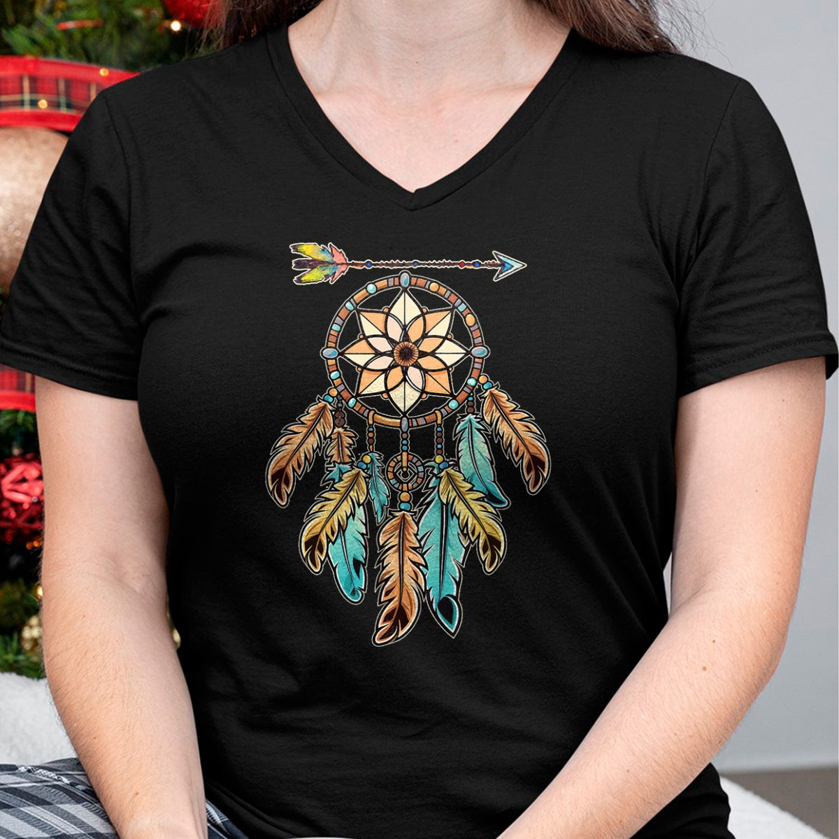 Native American T-Shirts, Vintage Native American Unisex T-Shirt/Hoodie/Sweatshirt HLT00 - Dream Catcher White Buffalo Native American Boho vibe T-Shirt