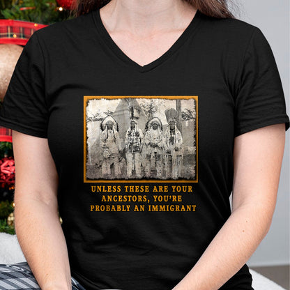 Native American T-Shirts, Vintage Native American Unisex T-Shirt/Hoodie/Sweatshirt HLT00 - NATIVE AMERICAN IMMIGRATION T-Shirt
