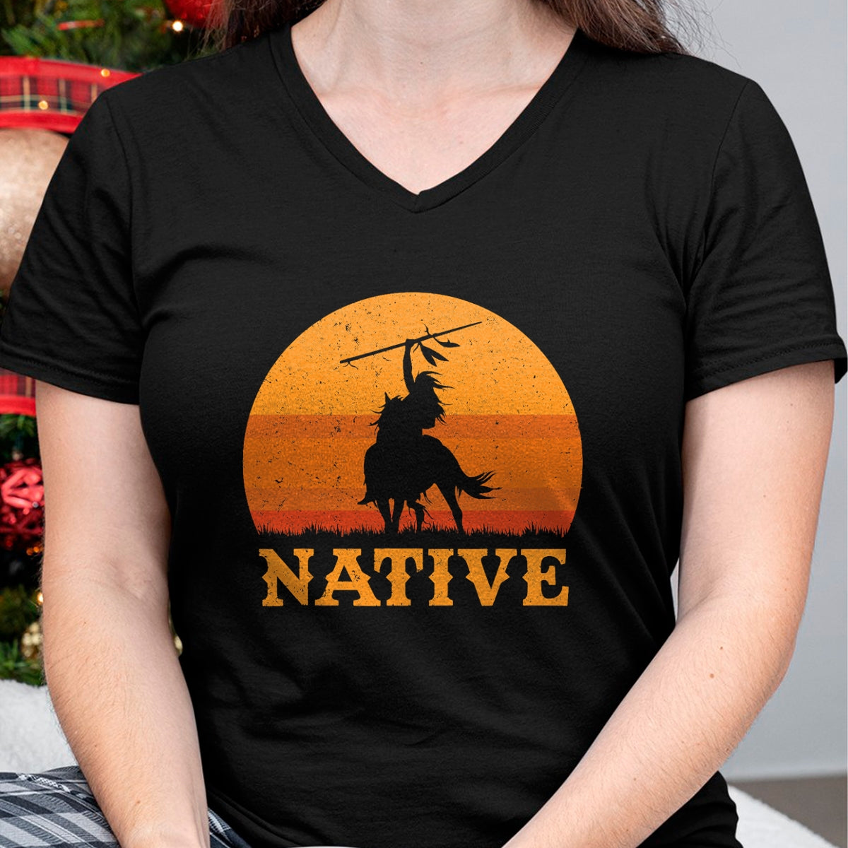 Native American T-Shirts, Vintage Native American Unisex T-Shirt/Hoodie/Sweatshirt HLT00 - Northwest Native American Knight Pride Mountain Warrior T-Shirt (1)