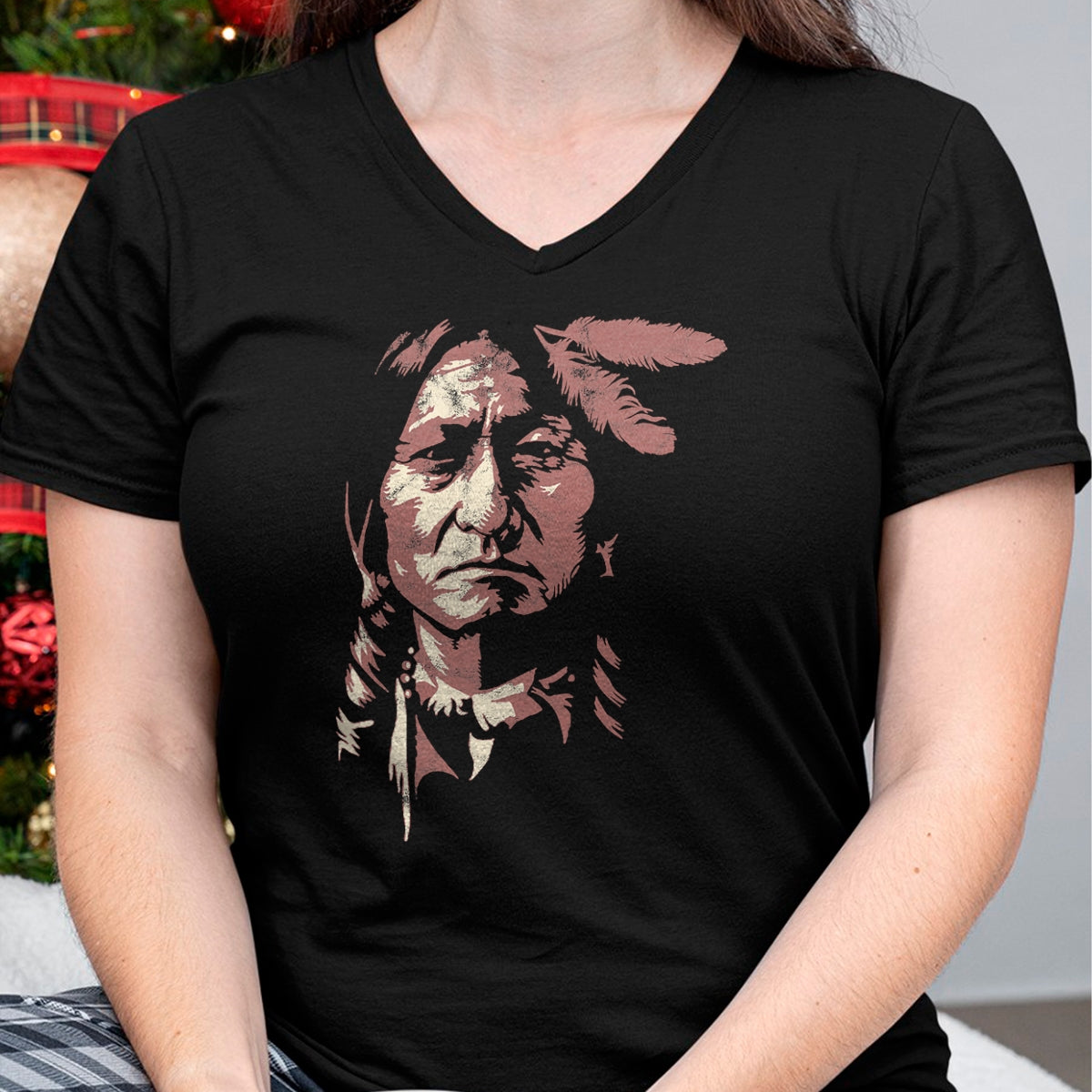 Native American T-Shirts, Vintage Native American Unisex T-Shirt/Hoodie/Sweatshirt HLT00 - Sitting Bull Native American Indian Chief Lakota Sioux Pride T-Shirt (1)
