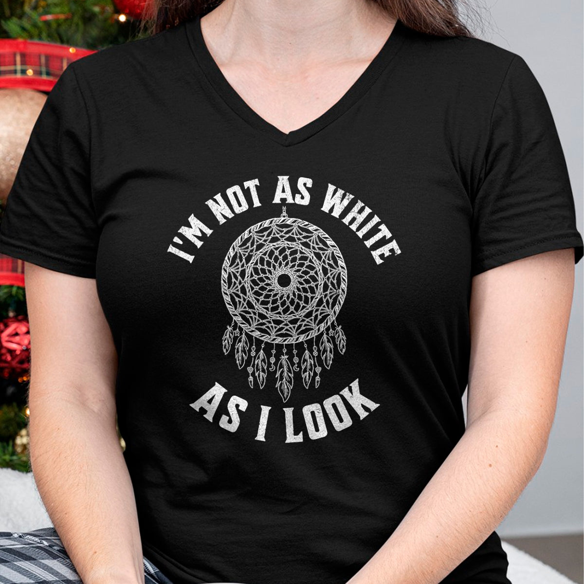 Native American T-Shirts, Vintage Native American Unisex T-Shirt/Hoodie/Sweatshirt HLT00 - I'm Not As White As I Look Native American Heritage Month T-Shirt (1)
