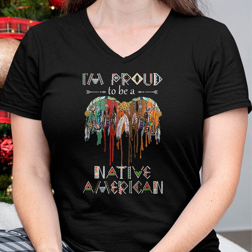 Native American T-Shirts, Vintage Native American Unisex T-Shirt/Hoodie/Sweatshirt HLT00 - I'm Proud To Be A Native American Classic T-Shirt T-Shirt (1)