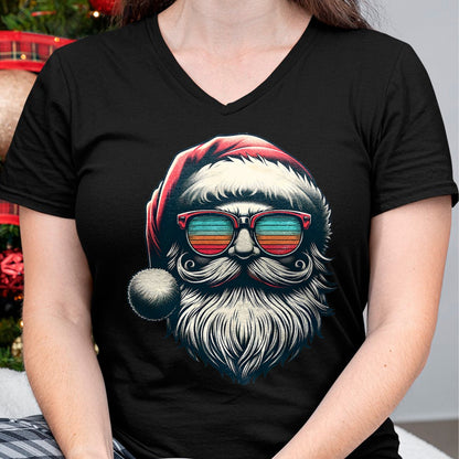 Christmas Shirts for Family, Funny christmas shirts, Christmas Unisex T-Shirt/Hoodie/Sweatshirt HLT00 - Santa Face Retro Sunglasses Christmas Xmas Men Women Kids T-Shirt