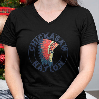 Native American T-Shirts, Vintage Native American Unisex T-Shirt/Hoodie/Sweatshirt HLT00 - American Flag - Chickasaw Nation Headdress Native American Chickasaw Tribe T-Shirt