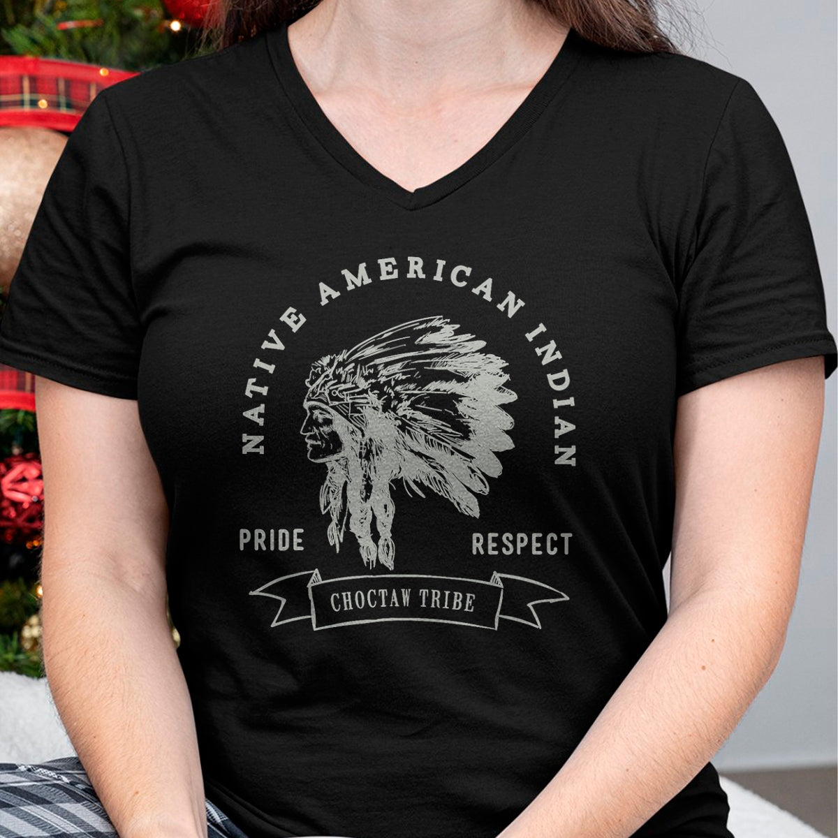Native American T-Shirts, Vintage Native American Unisex T-Shirt/Hoodie/Sweatshirt HLT00 - American Flag - Choctaw Tribe Native American Indian Pride Respect T-Shirt (1)