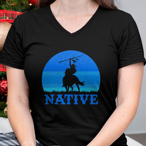 Native American T-Shirts, Vintage Native American Unisex T-Shirt/Hoodie/Sweatshirt HLT00 - Northwest Native American Knight Pride Mountain Warrior T-Shirt (2)