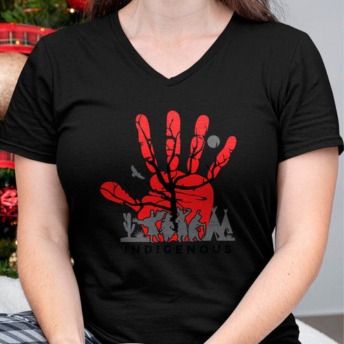 Native American T-Shirts, Vintage Native American Unisex T-Shirt/Hoodie/Sweatshirt HLT00 - Native American Indigenous Red Hand Indian Blood Themed T-Shirt (23)